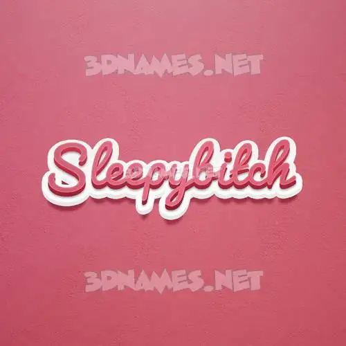 sleepybitch in Red Scribble style - 3D name wallpaper sleepybitch in Red Scribble style - 3D name wallpaper