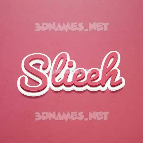 slieeh in Red Scribble style - 3D name wallpaper slieeh in Red Scribble style - 3D name wallpaper