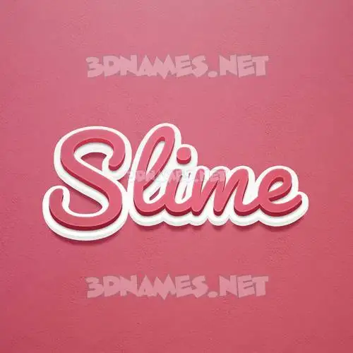 slime in Red Scribble style - 3D name wallpaper