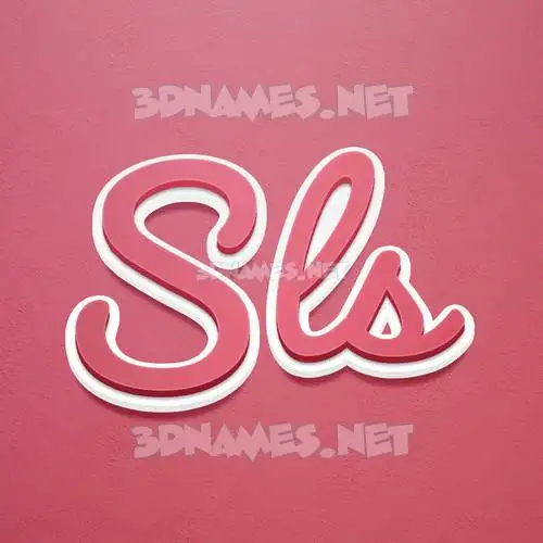 sls in Red Scribble style - 3D name wallpaper sls in Red Scribble style - 3D name wallpaper