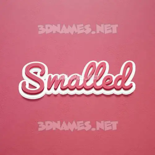 smalled in Red Scribble style - 3D name wallpaper smalled in Red Scribble style - 3D name wallpaper