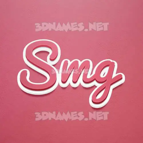 smg in Red Scribble style - 3D name wallpaper smg in Red Scribble style - 3D name wallpaper