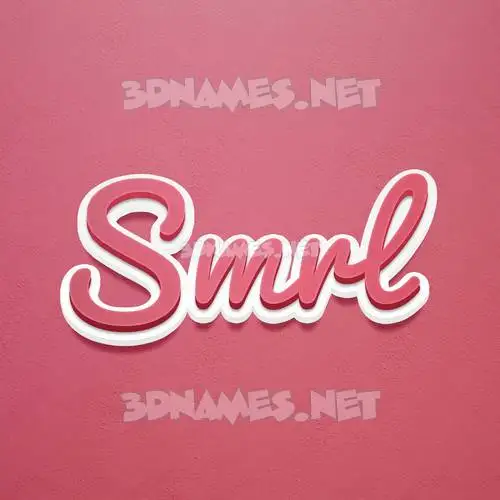 smrl in Red Scribble style - 3D name wallpaper smrl in Red Scribble style - 3D name wallpaper