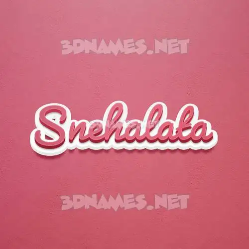 snehalata in Red Scribble style - 3D name wallpaper