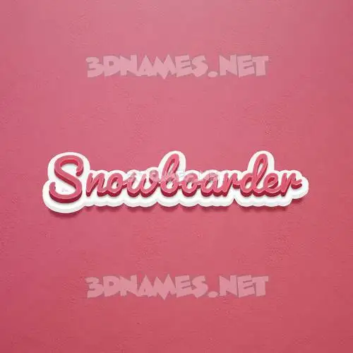 snowboarder in Red Scribble style - 3D name wallpaper snowboarder in Red Scribble style - 3D name wallpaper