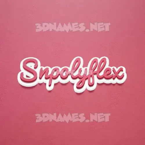 snpolyflex in Red Scribble style - 3D name wallpaper