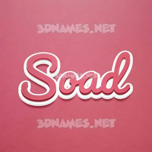 soad in Red Scribble style - 3D name wallpaper