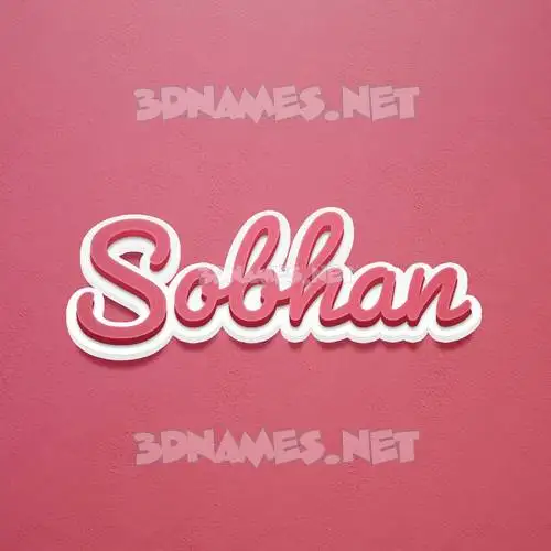 sobhan in Red Scribble style - 3D name wallpaper