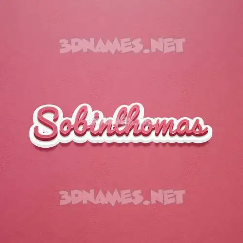 sobinthomas in Red Scribble style - 3D name wallpaper