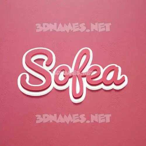 sofea in Red Scribble style - 3D name wallpaper
