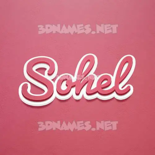 sohel in Red Scribble style - 3D name wallpaper sohel in Red Scribble style - 3D name wallpaper