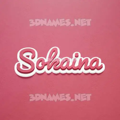 sokaina in Red Scribble style - 3D name wallpaper