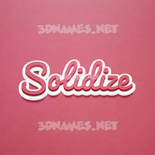 solidize in Red Scribble style - 3D name wallpaper