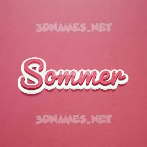 sommer in Red Scribble style - 3D name wallpaper sommer in Red Scribble style - 3D name wallpaper