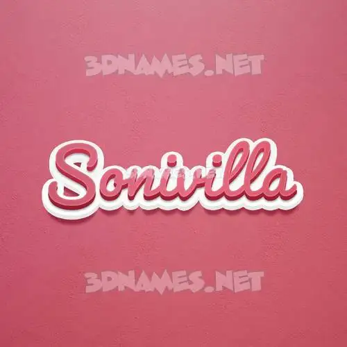 sonivilla in Red Scribble style - 3D name wallpaper sonivilla in Red Scribble style - 3D name wallpaper