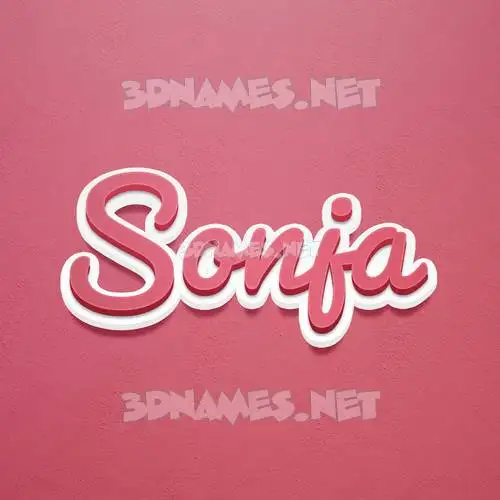 sonja in Red Scribble style - 3D name wallpaper