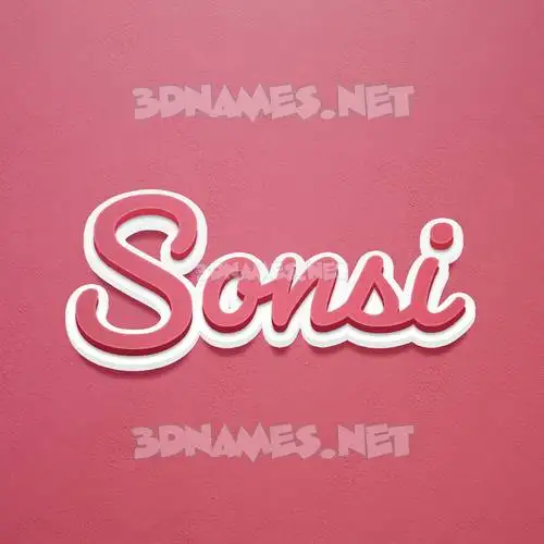 sonsi in Red Scribble style - 3D name wallpaper
