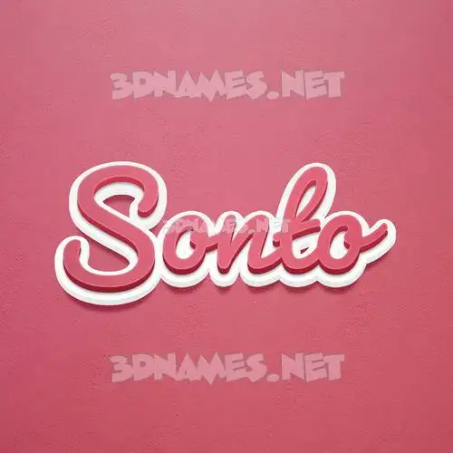 sonto in Red Scribble style - 3D name wallpaper