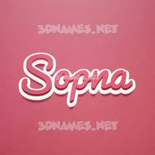 sopna in Red Scribble style - 3D name wallpaper