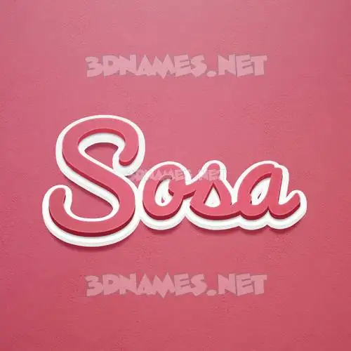 sosa in Red Scribble style - 3D name wallpaper sosa in Red Scribble style - 3D name wallpaper