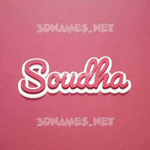 soudha in Red Scribble style - 3D name wallpaper soudha in Red Scribble style - 3D name wallpaper