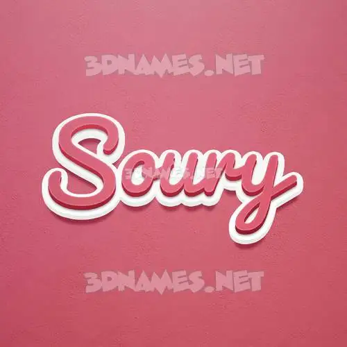 soury in Red Scribble style - 3D name wallpaper soury in Red Scribble style - 3D name wallpaper