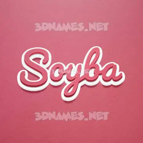 soyba in Red Scribble style - 3D name wallpaper