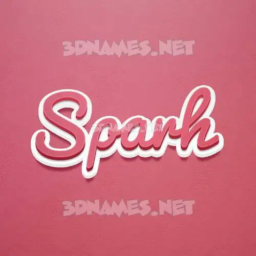 sparh in Red Scribble style - 3D name wallpaper