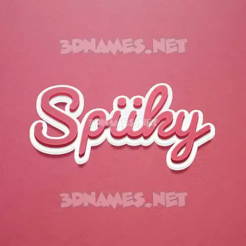 spiiky in Red Scribble style - 3D name wallpaper spiiky in Red Scribble style - 3D name wallpaper