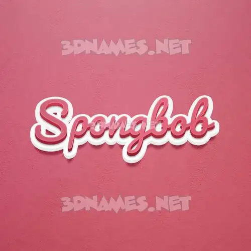 spongbob in Red Scribble style - 3D name wallpaper spongbob in Red Scribble style - 3D name wallpaper