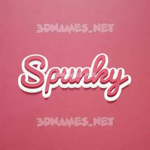 spunky in Red Scribble style - 3D name wallpaper