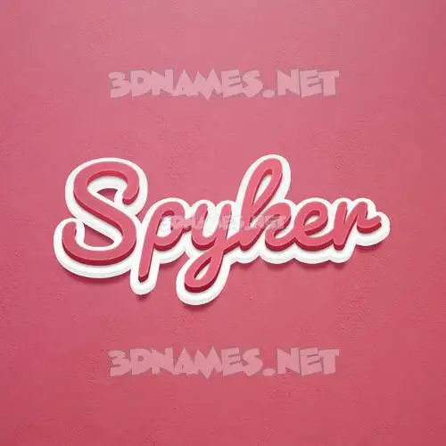 spyker in Red Scribble style - 3D name wallpaper