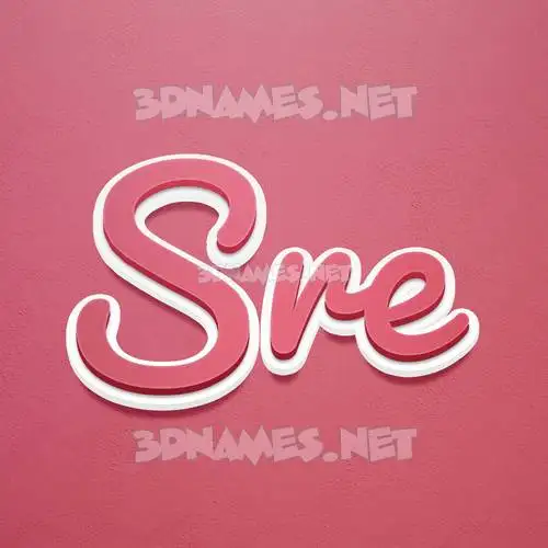 sre in Red Scribble style - 3D name wallpaper