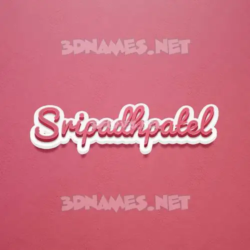 sripadhpatel in Red Scribble style - 3D name wallpaper