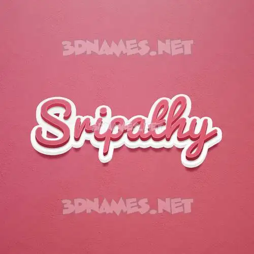 sripathy in Red Scribble style - 3D name wallpaper