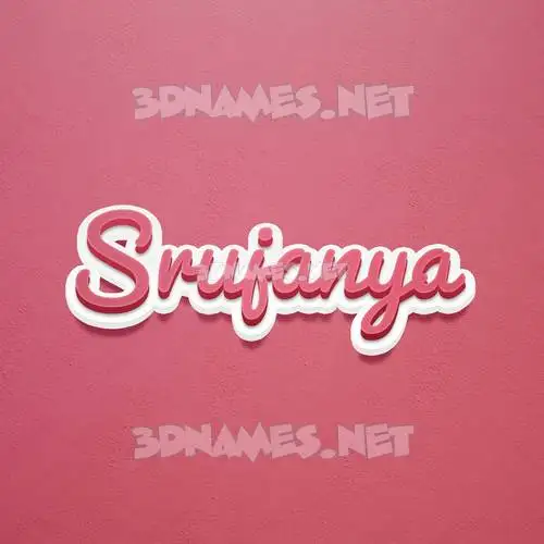 srujanya in Red Scribble style - 3D name wallpaper