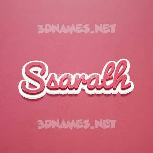 ssarath in Red Scribble style - 3D name wallpaper