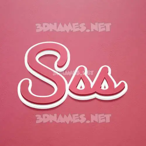 sss in Red Scribble style - 3D name wallpaper sss in Red Scribble style - 3D name wallpaper
