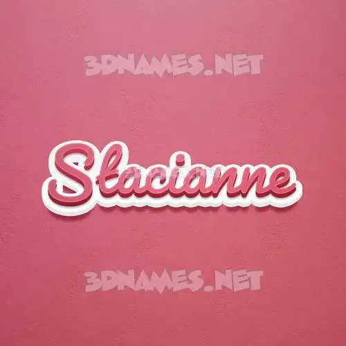 stacianne in Red Scribble style - 3D name wallpaper