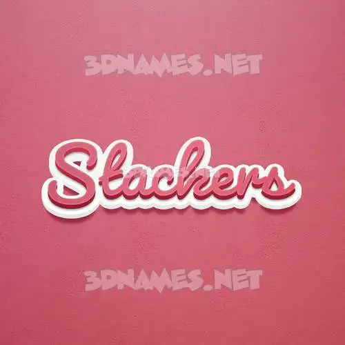 stackers in Red Scribble style - 3D name wallpaper