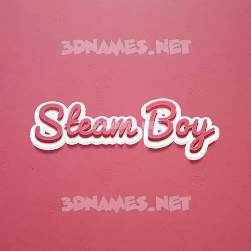 steam boy in Red Scribble style - 3D name wallpaper steam boy in Red Scribble style - 3D name wallpaper