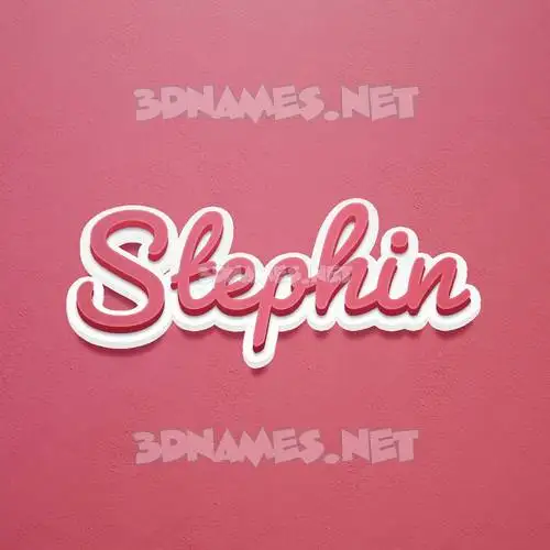 stephin in Red Scribble style - 3D name wallpaper
