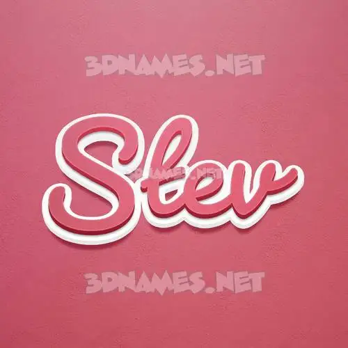 stev in Red Scribble style - 3D name wallpaper