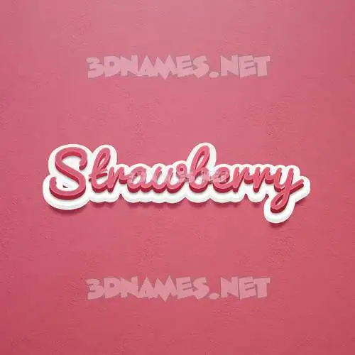 strawberry in Red Scribble style - 3D name wallpaper strawberry in Red Scribble style - 3D name wallpaper
