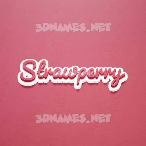 strawperry in Red Scribble style - 3D name wallpaper strawperry in Red Scribble style - 3D name wallpaper