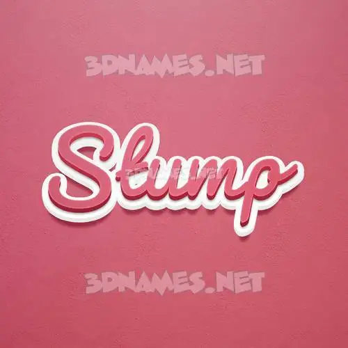 stump in Red Scribble style - 3D name wallpaper stump in Red Scribble style - 3D name wallpaper