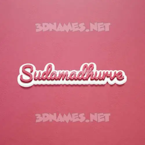 sudamadhurve in Red Scribble style - 3D name wallpaper