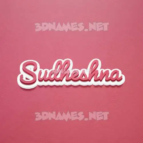 sudheshna in Red Scribble style - 3D name wallpaper