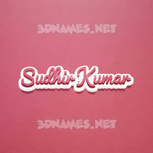 sudhir kumar in Red Scribble style - 3D name wallpaper