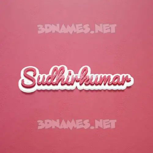 sudhirkumar in Red Scribble style - 3D name wallpaper